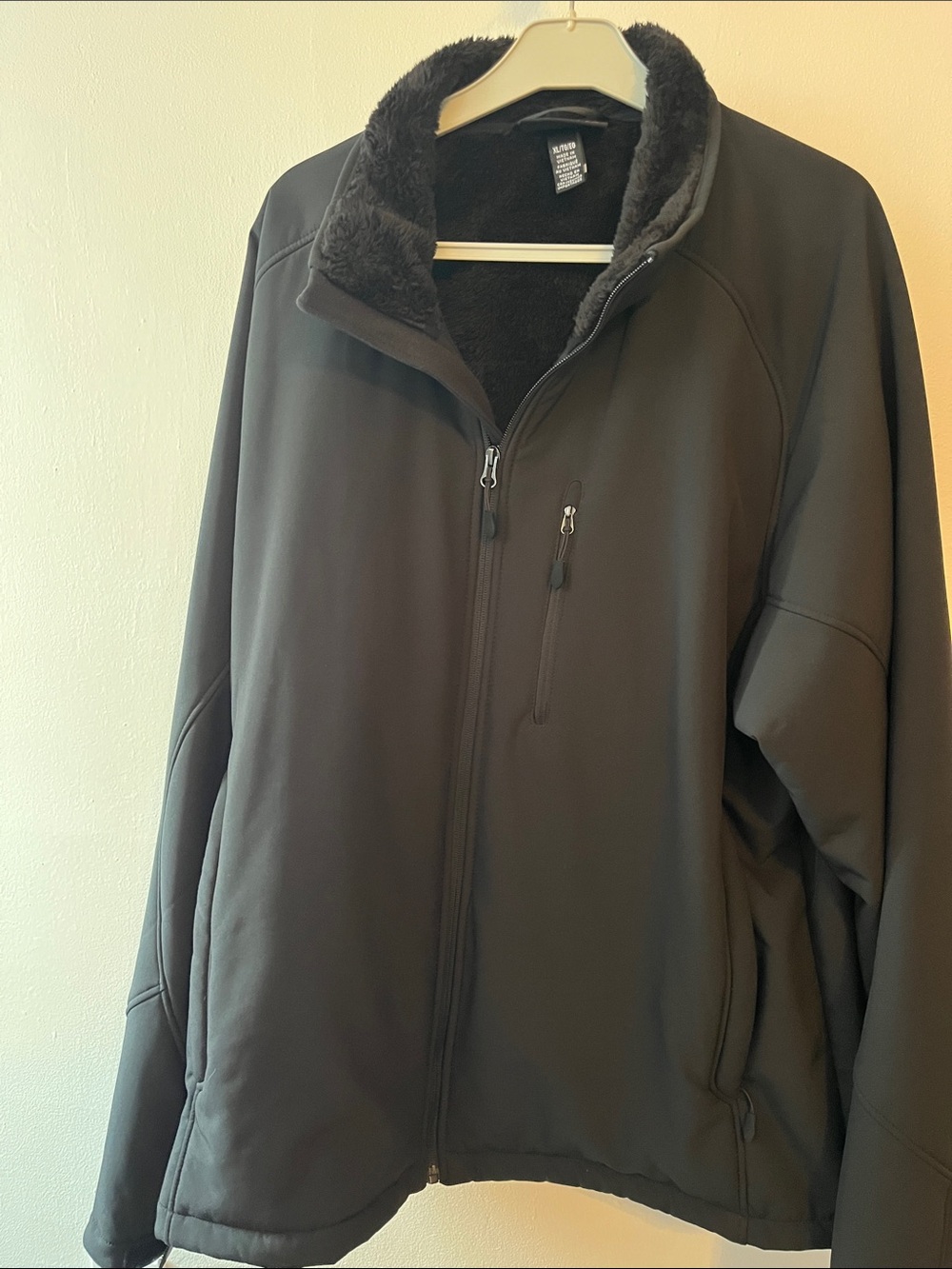 Kirklands Black Performance Jacket with Plush Collar